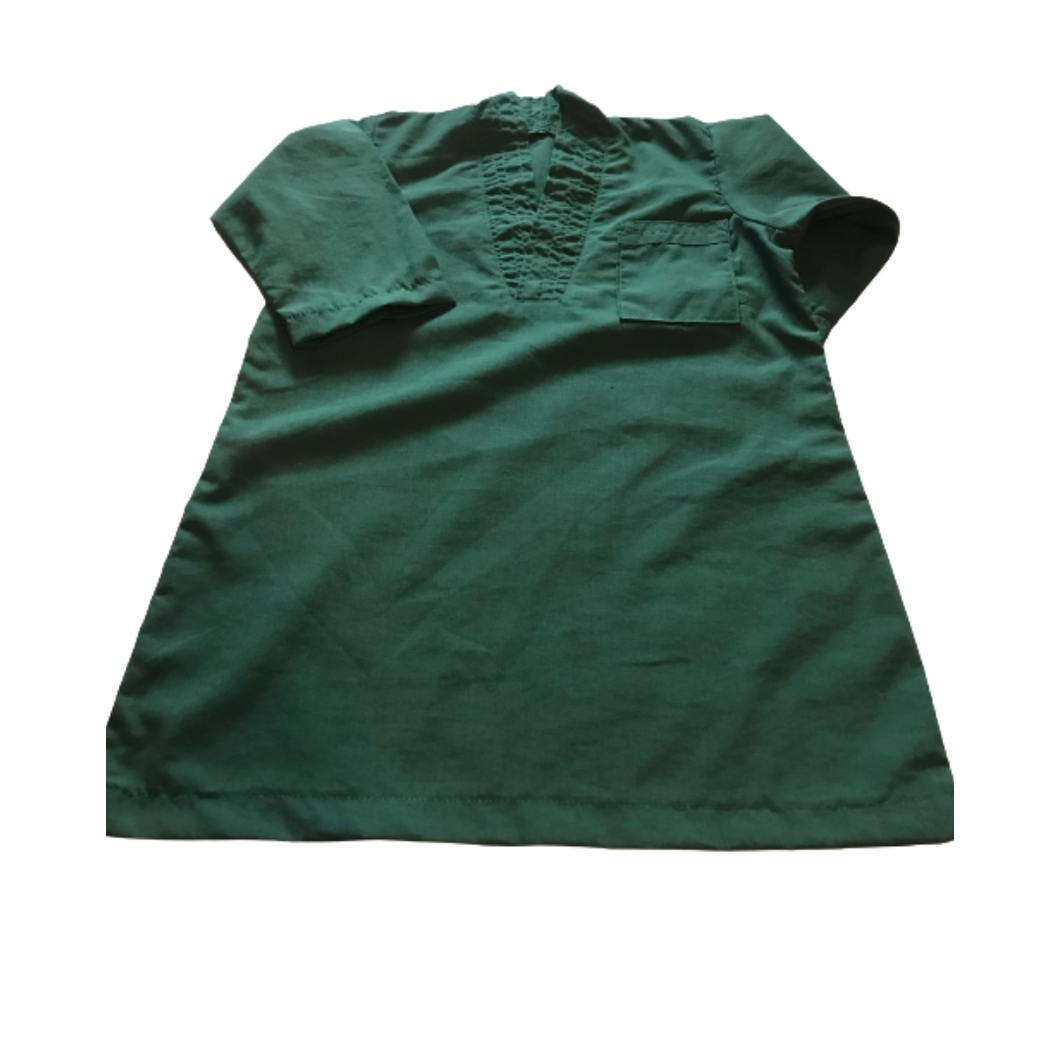 V-neck thobe with set in sleeves